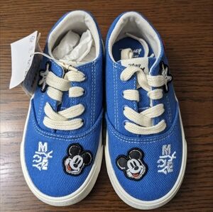 Zara Kids Blue Mickey Mouse Sneakers Size 9.5 Nwt
